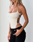 Sexy Backless Polka Dot Jumpsuit for Women