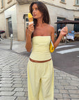 Casual Summer Pants Set with Sleeveless Top