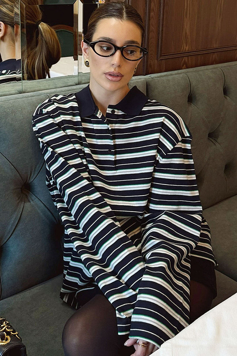 New Striped Polo Shirt for Fall and Winter