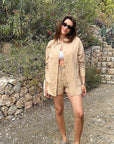 Autumn New Women's Long Sleeve Top and Shorts Set