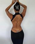 Sexy Backless Bowknot Dress for Women