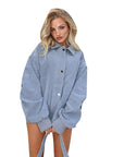 Casual Loose Long Sleeve Polo Jacket