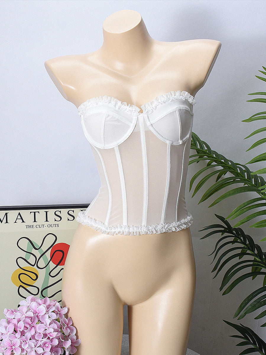 Lace Sexy French Style Sweetheart Top