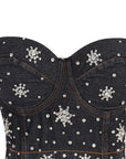 Stylish Beaded Crop Top with Adjustable Straps