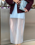 Summer High Waist Sheer Maxi Skirt for Women