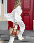 Casual Cotton Linen Shirt and Pants Set