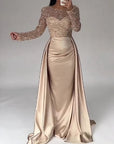 Elegant Long Sleeve Sequin Evening Dress for Women