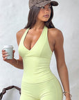 Sexy Backless Halter Neck Sports Set