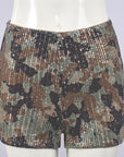 Leopard Print Sequin Women's Casual Shorts