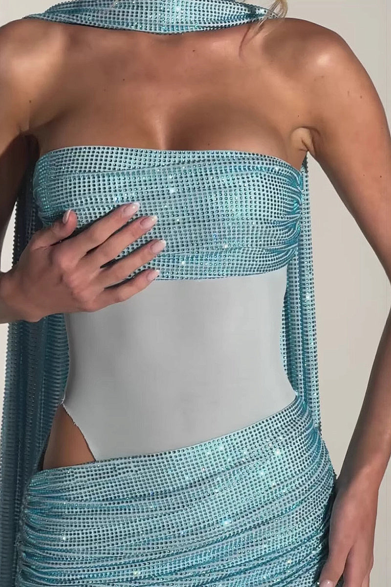 Sexy Hollow Out High Split Long Dress