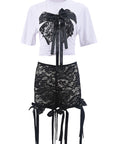 3D Butterfly Print Loose Top and Shorts Set
