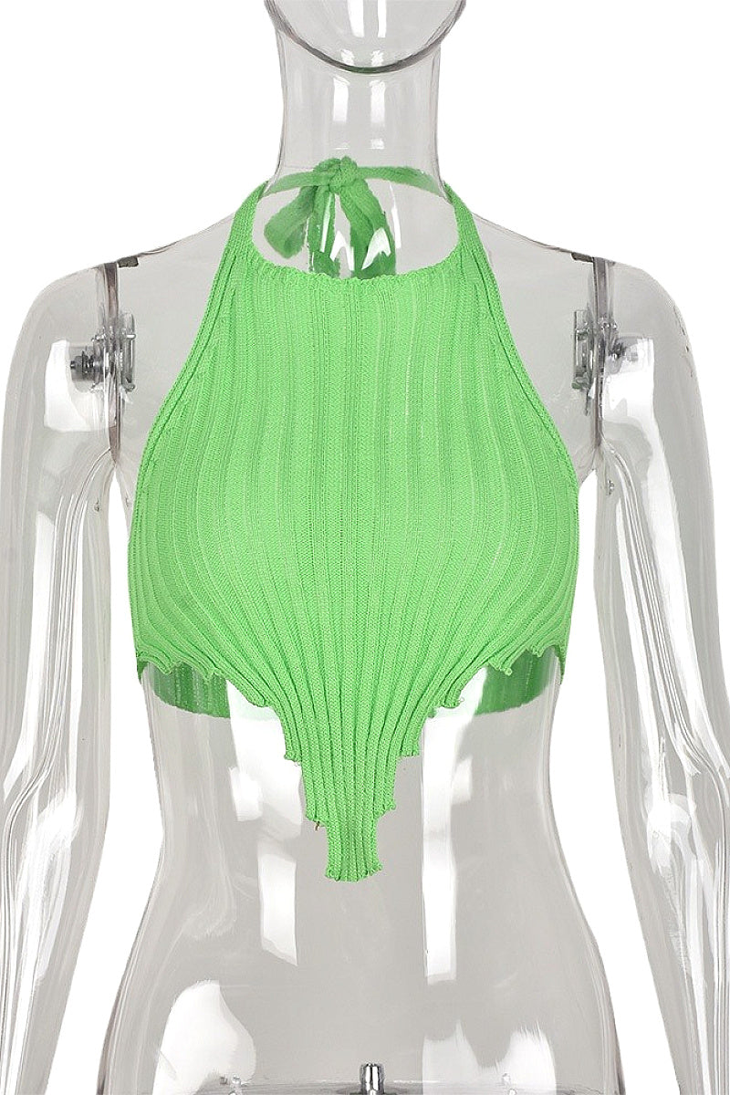 Trendy Hollow Out Crop Top for Women