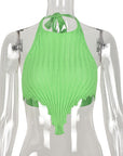 Trendy Hollow Out Crop Top for Women