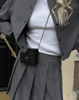 Stylish Striped Two-Piece Set with Long Sleeve Jacket