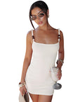 Trendy Women's Casual Mini Dress with Splicing Design