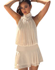 Chic Halter A-Line Dress for Women