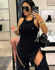 Trendy Summer Women's Sexy Jumpsuit with Hollow Design