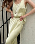 Chic Satin Two-Piece Set in Champagne