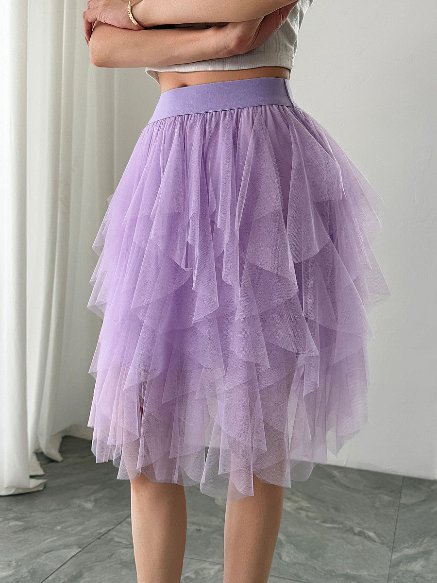 Princess Style Pleated Tulle Skirt