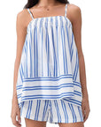Summer Sleeveless Striped Sweet Style Set