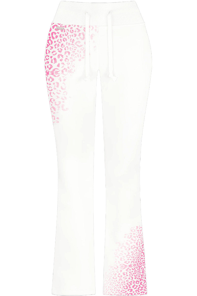 Trendy Pink Hooded Sweatshirt and High-Waisted Pants Set