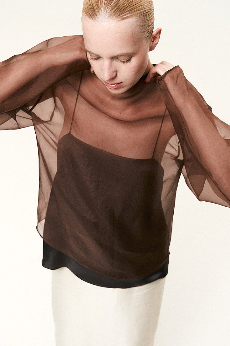Chic Sheer Long Sleeve Top for Women
