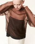 Chic Sheer Long Sleeve Top for Women