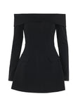 Elegant Off-Shoulder A-Line Dress for Women