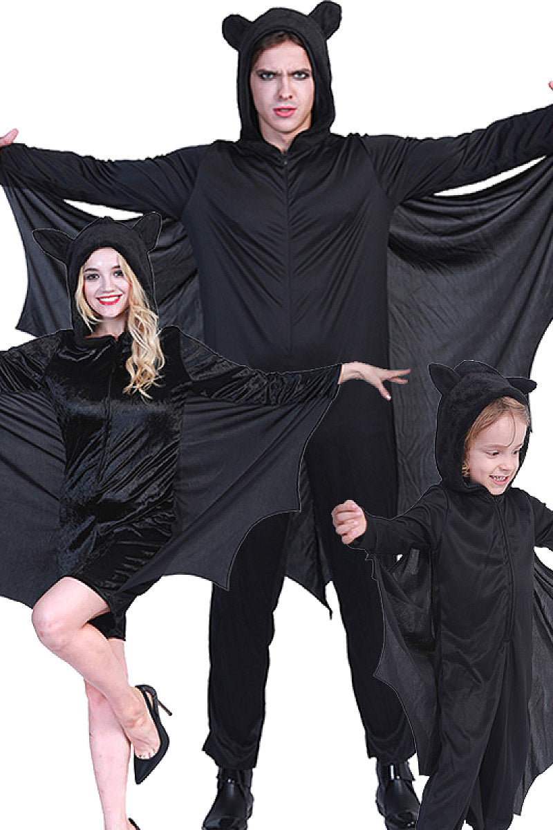 Cosplay Bat Costume with Hood for Parties