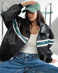 Vintage Black Street Style Jacket for Women