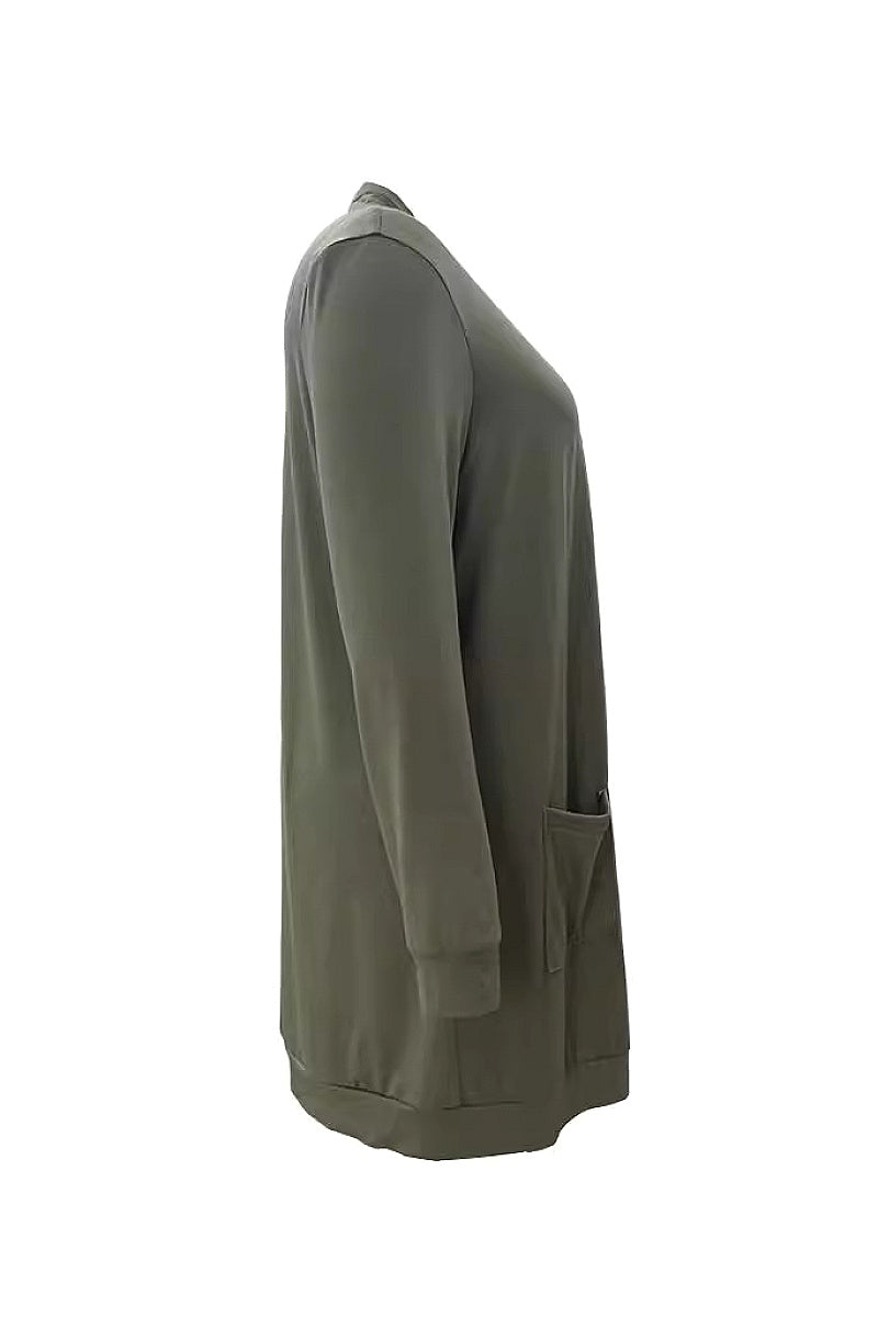 Plus Size Casual Long Sleeve Knit Cardigan