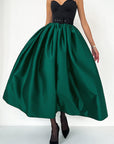Spring Wholesale Solid Color Satin A-Line Skirt