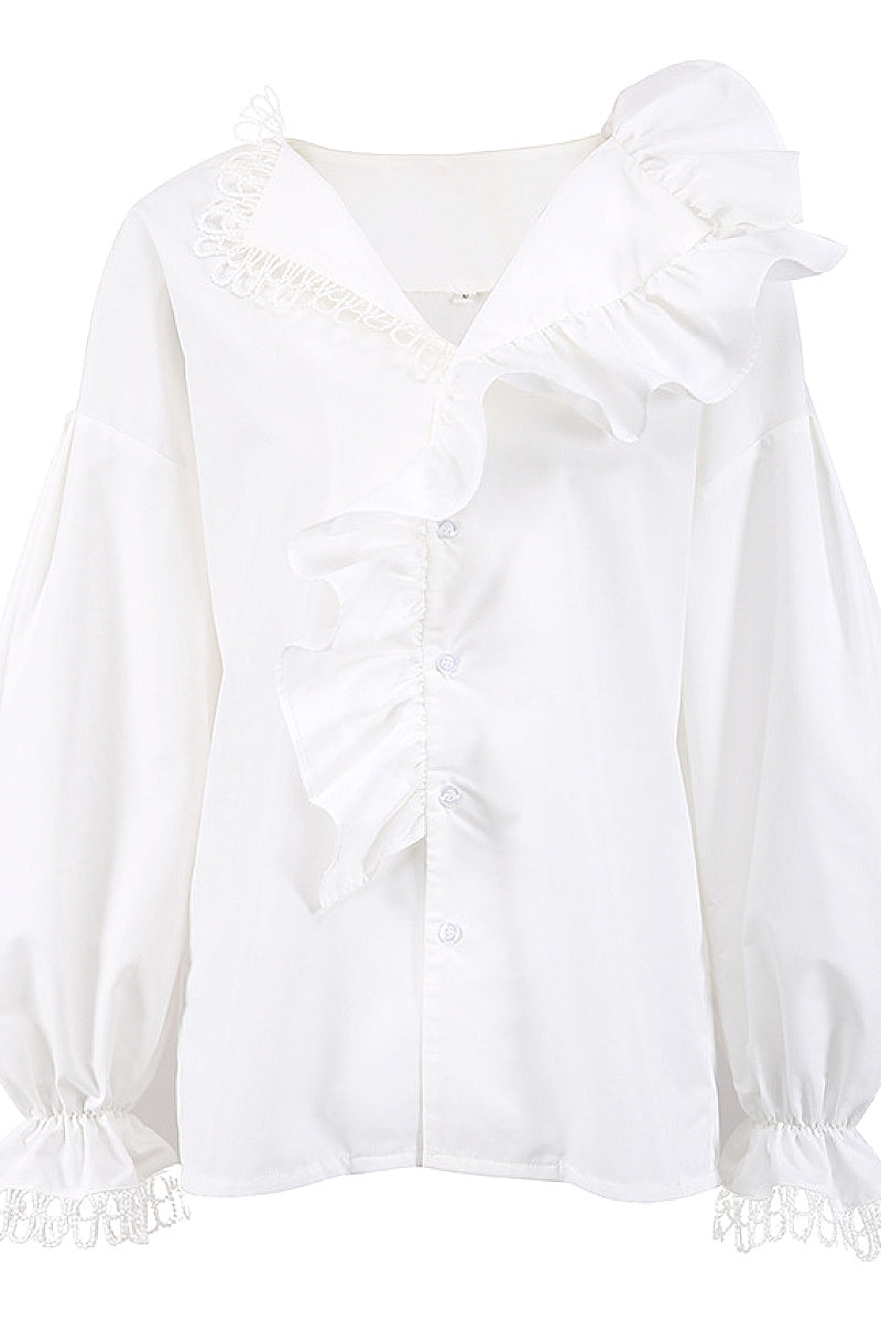 Autumn Women's Fashion V-Neck Long Sleeve Shirt