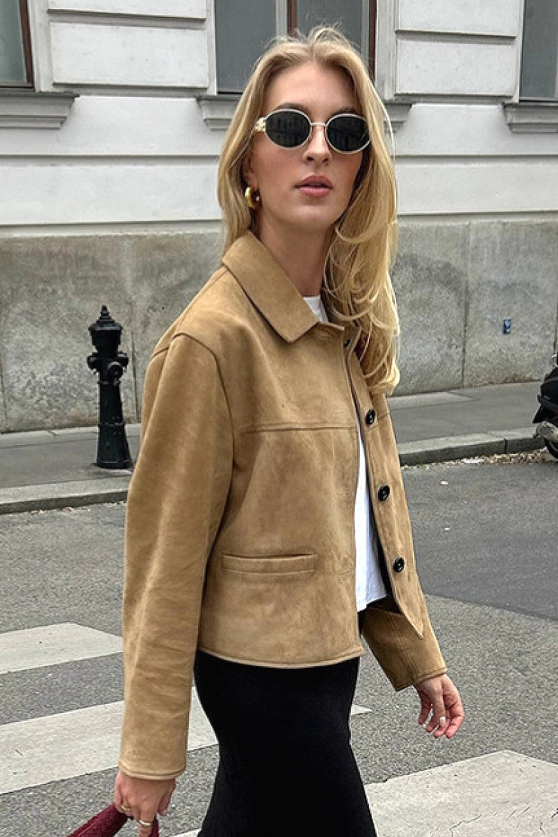 Fashionable Suede Jacket for Women