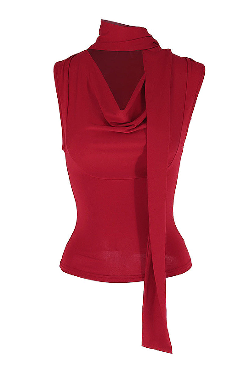 Sleeveless Summer Top with Tie for Women