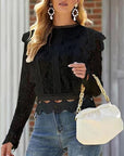 Lace Long Sleeve Top for Women 2023