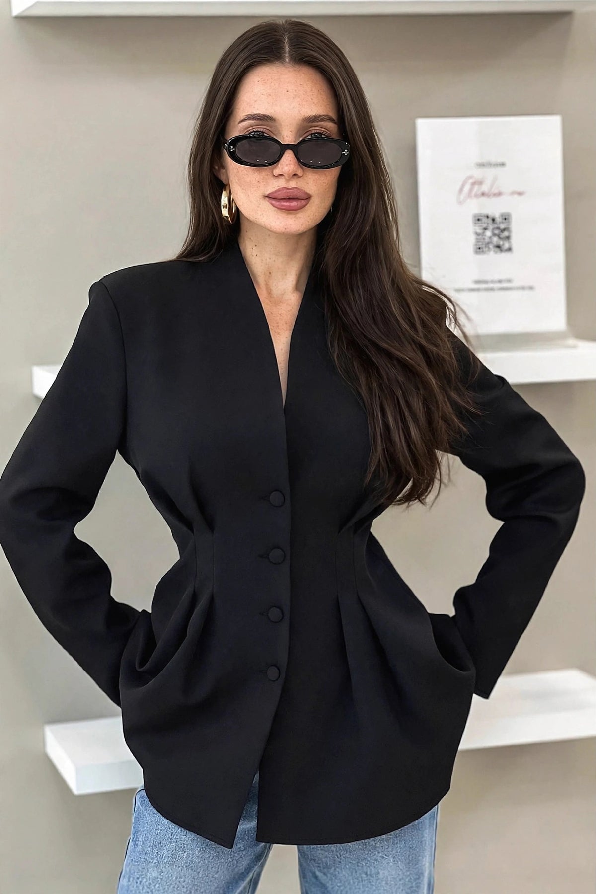Sculpt Slim-Fit Blazer on model