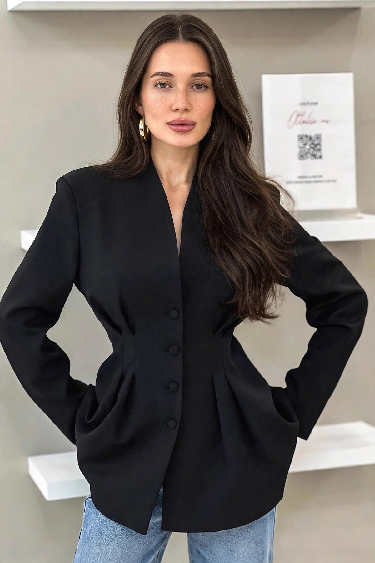 Sculpt Slim-Fit Blazer on model