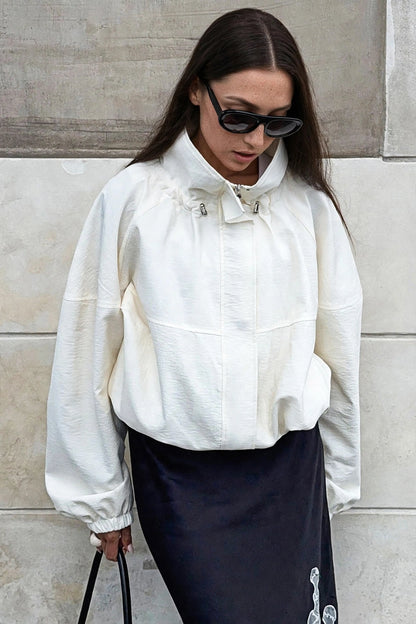 Sable Stand-Collar Jacket on model