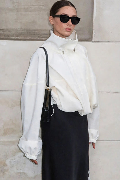 Sable Stand-Collar Jacket on model
