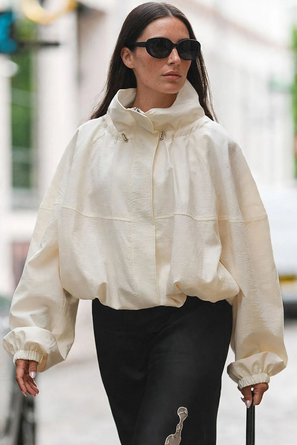 Sable Stand-Collar Jacket on model