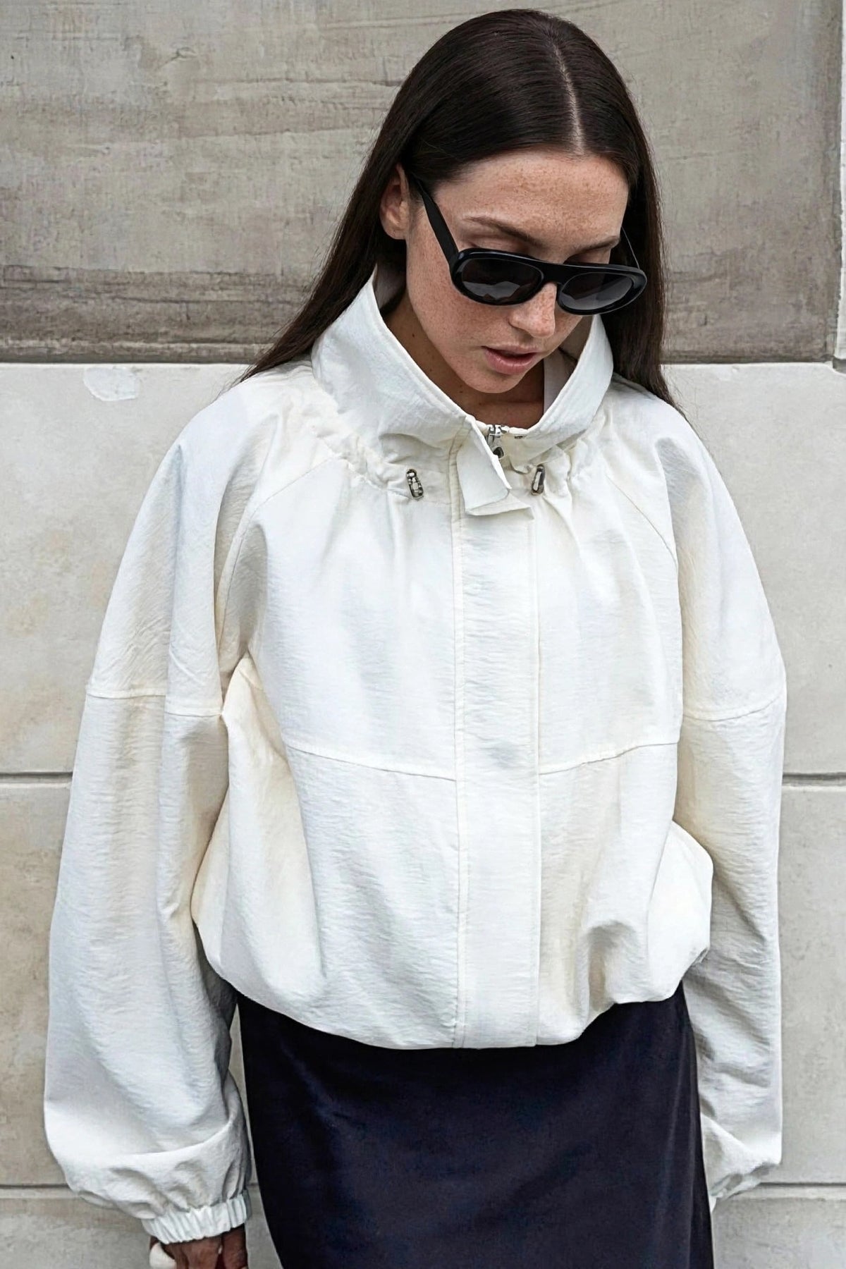 Sable Stand-Collar Jacket on model