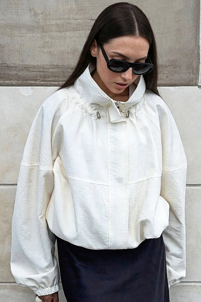 Sable Stand-Collar Jacket on model