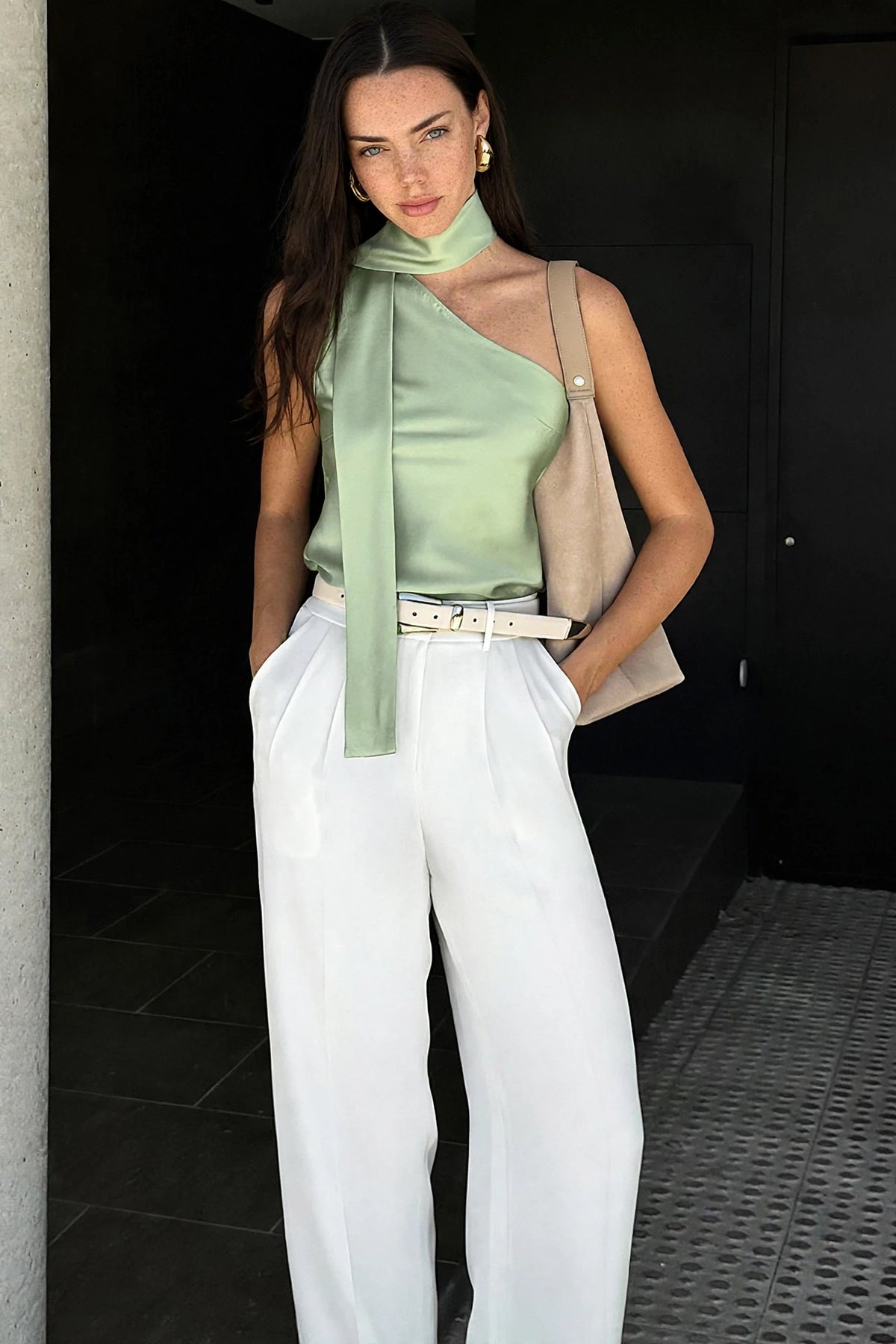 Dune Asymmetric-Neck Top on model
