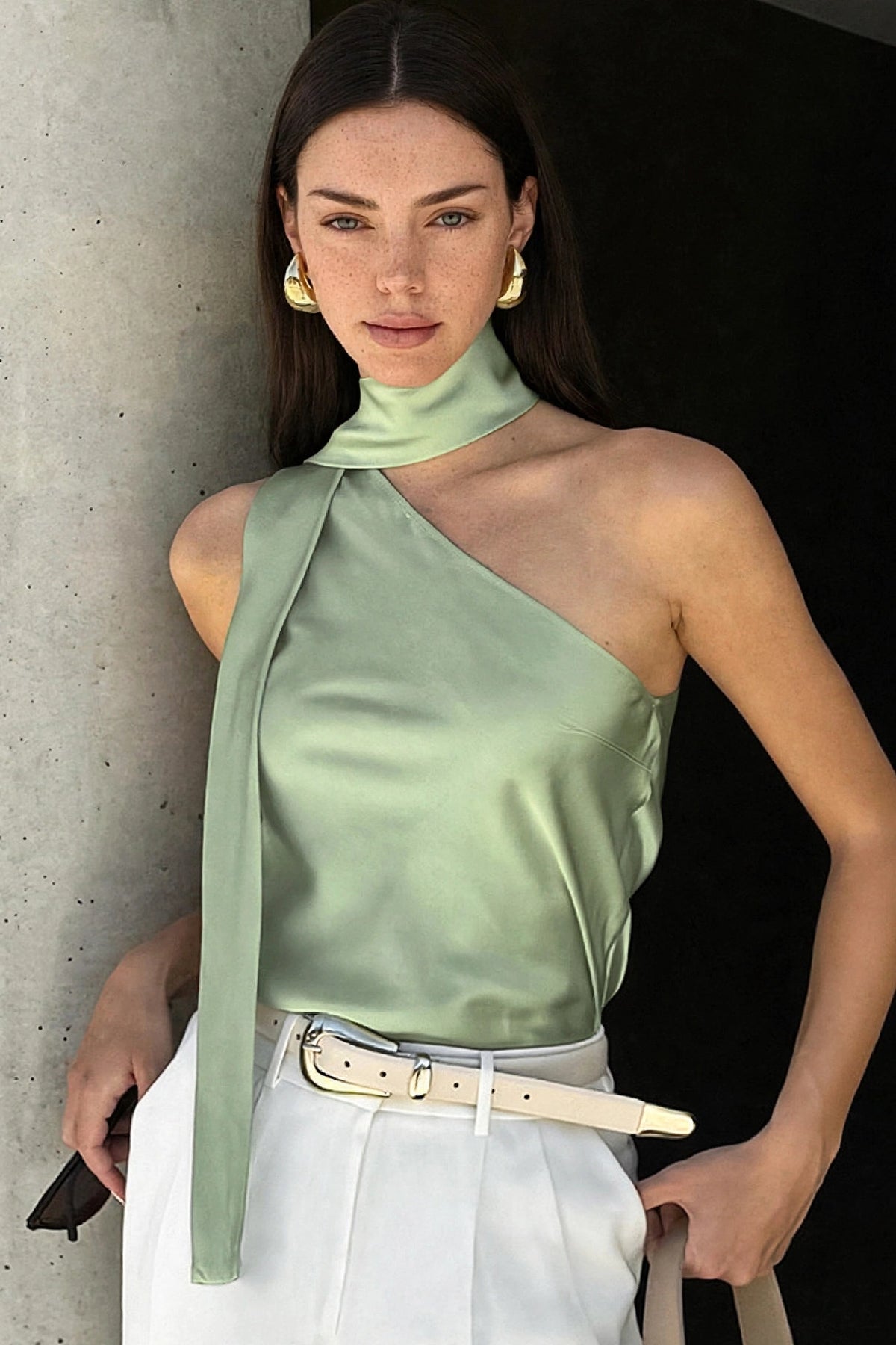 Dune Asymmetric-Neck Top on model