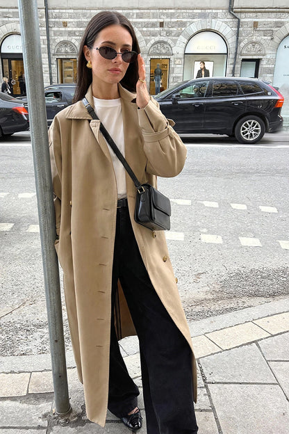 Rive Gauche Double-Breasted Trench on model