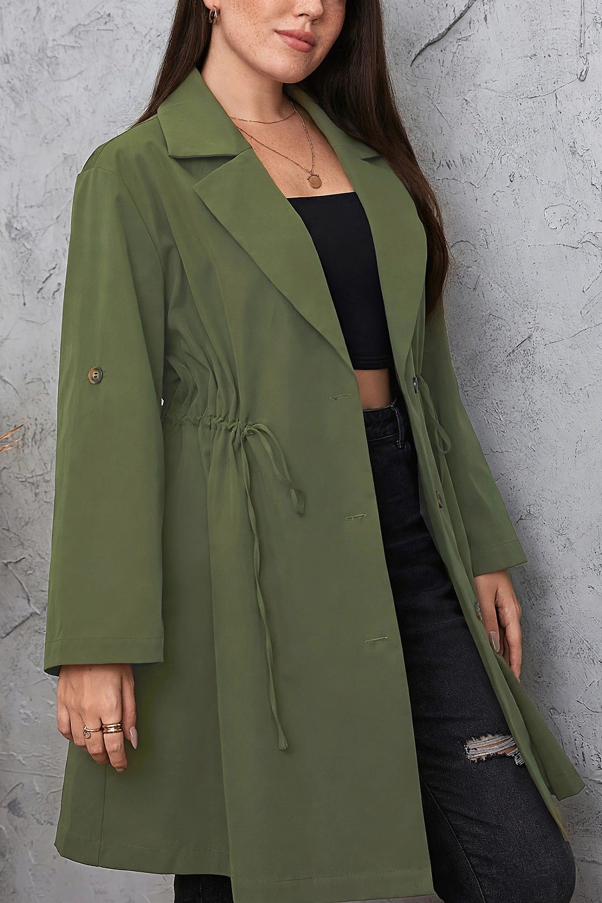 Sienne Classic Trench Coat on model