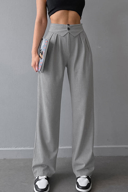 Rive Pleated Wide-Leg Trousers