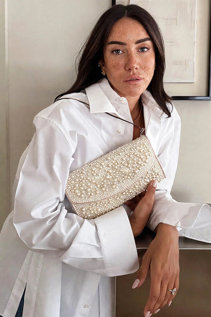Blanche Classic White Shirt on model