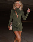 Fashionable Sexy V-Neck Hollow Out Dress